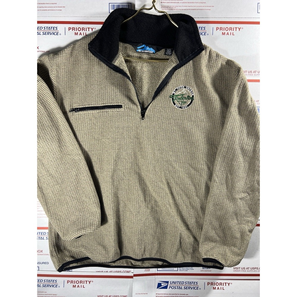 Vintage Mt Hood Oregon Timberline‎ Sweatshirt Pullover Embroidered Quarter Zip